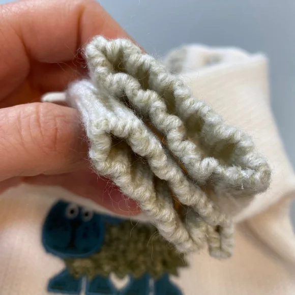 Baby Marks & Spencer Sweater 3-6 months Cream Green Sheep Knit Cottage Classic - Picture 11 of 11